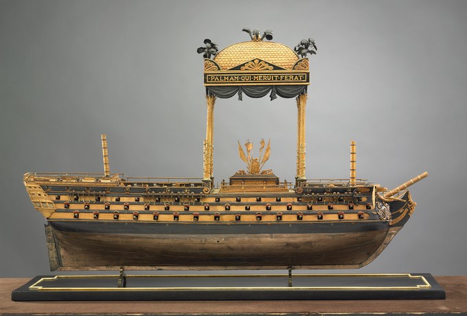 Three-decker 100 Gun Warship, Victory (used as a funerary catafalque for Vice-Admiral Nelson), Prisoner of War Model