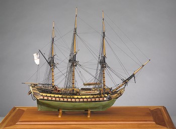 Painted Model of a Second Rate Ship Carrying 92 Guns