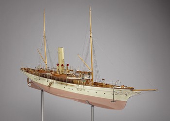 American Schooner Rigged Steam Yacht, Gunilda, Builder's Model