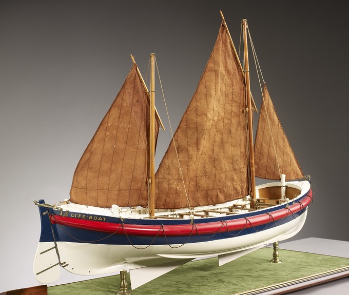 Self-Righting Pulling and Sailing Lifeboat, Builder's Model