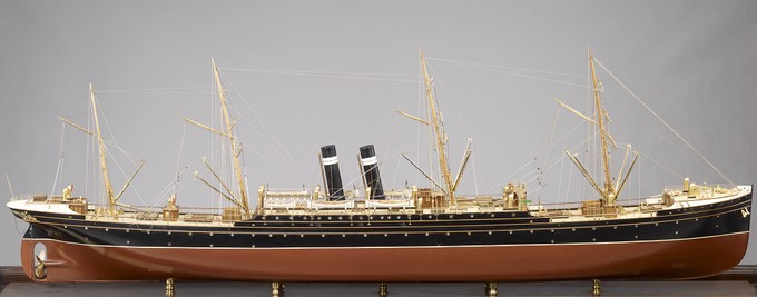 Sail and Steam Passenger Liner, Golconda, Builder's Model