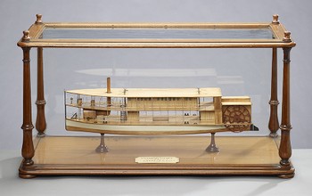 Colonial River Quarter Paddle Sternwheeler, Builder's Model