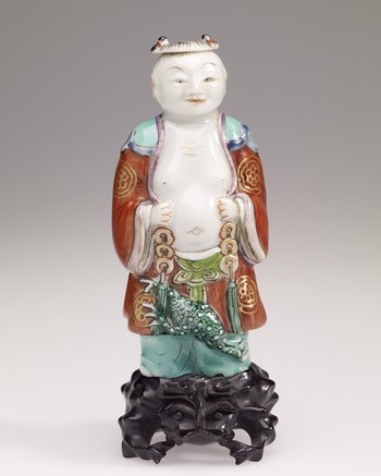 Snuff Bottle, moulded in the form of Lia Hai and his three-legged toad
