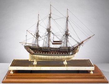 Bone, Baleen and Wooden Ship Model of 'Smoky'