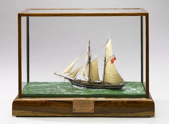 Coastal Schooner, Conch (vessel built 1842), Miniature Model