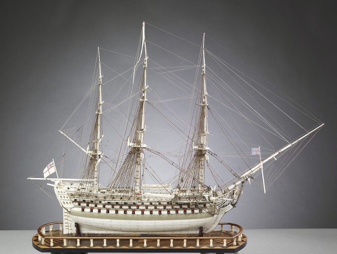 Ship Model of an Antique Napoleonic Prisoner of War Model