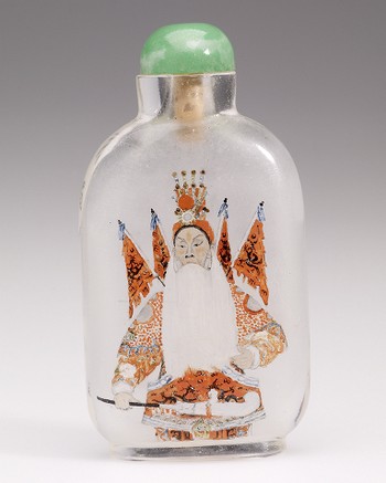 Snuff Bottle, with inside painting of famous Beijing opera star Tan Xinpei