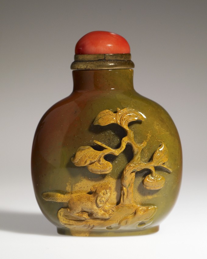Snuff Bottle with Animals