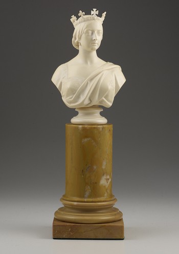 Bust of Queen Victoria, Crowned, as a Young Woman