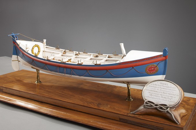 Self-Righting Pulling and Sailing Lifeboat, Christopher Brown, Builder's Model