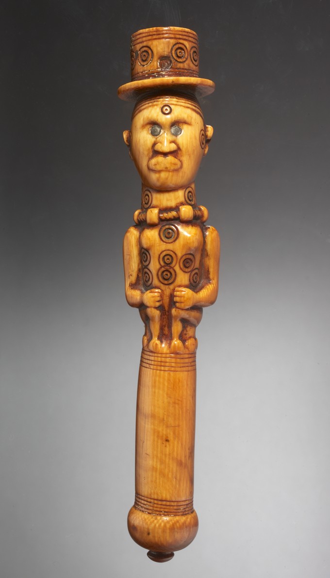 Fly-Whisk Handle with Male Figure
