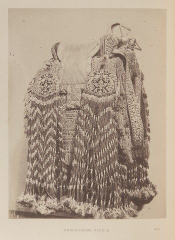 [Embroidered Saddle, India]