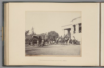 Sir Robert Montgomery's Camel Carriages, Government House, Lahore   from The Sutlej - Indian Groups etc.