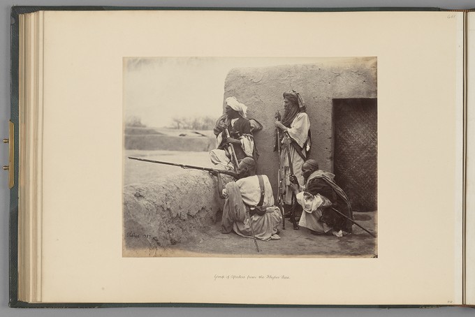 [Peshawur; Group of Afredees from the Khyber Pass]   from The Sutlej - Indian Groups etc.