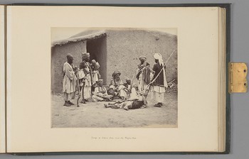 [Peshawur; Group of Natives from near the Khyber Pass]   from The Sutlej - Indian Groups etc.