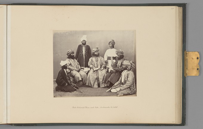 [Peshawur; Atab Mahomed Khan and Suite. - Ambassador to Cabul (C. Shepherd)]   from The Sutlej - Indian Groups etc.