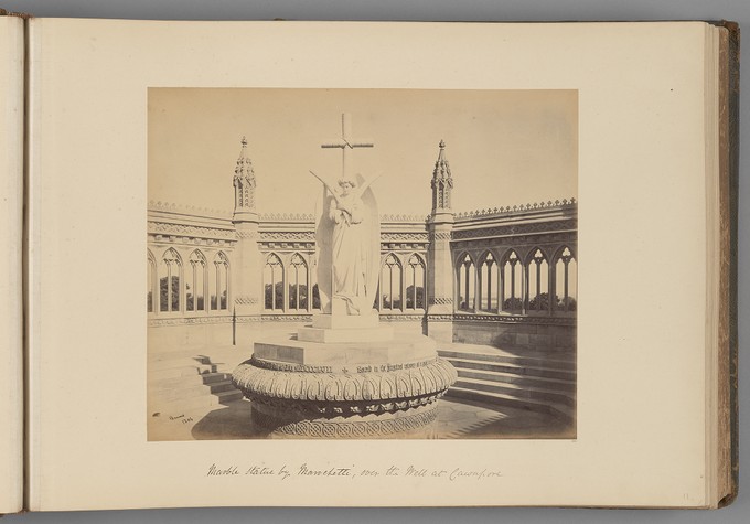 Marble Statue by Marochetti, over the Well at Cawnpore   from Indian Views