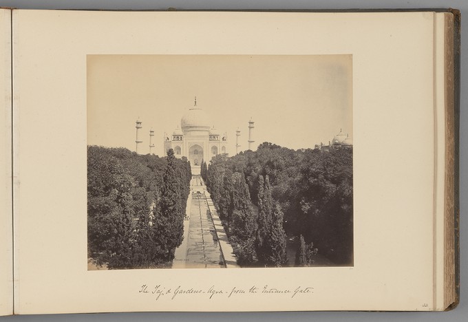 [The Taj Mahal and Gardens, Agra, from the Entrance Gate]   from Indian Views