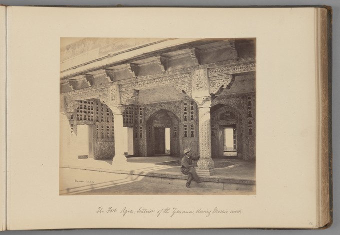 [The Fort at Agra; Mosaic work in the interior of the Jennana]   from Indian Views