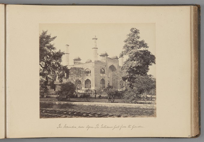 [The Secundra, near Agra; Entrance Gate from the Garden]   from Indian Views