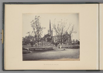 [Calcutta; The Cathedral from the Eastern Gate]   from Indian Architecture and Scenery, Vol. 1