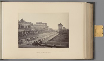 [Calcutta; Old Court House Street, looking South]   from Indian Architecture and Scenery, Vol. 1