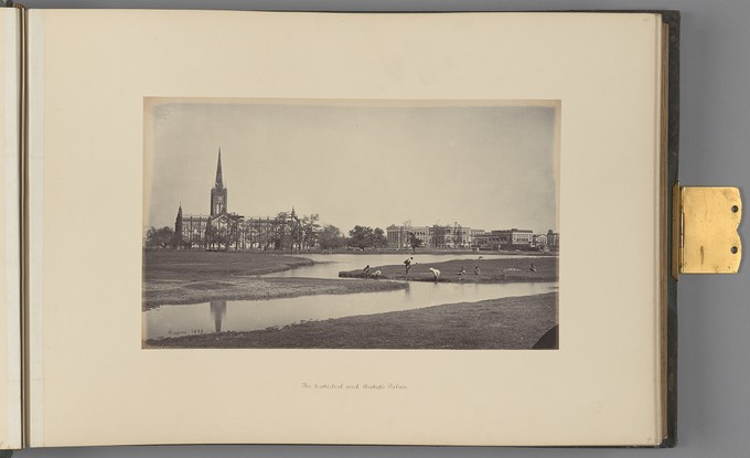 [Calcutta; The Cathedral and Bishop's Palace]   from Indian Architecture and Scenery, Vol. 1