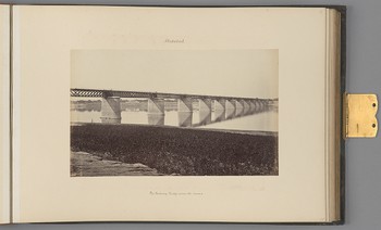[Allahabad; The Railway Bridge across the Jumna]   from Indian Architecture and Scenery, Vol. 1