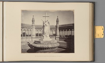 [Cawnpore; The Memorial Well, the Marble Statue by Marochetti, from the entrance]   from Indian Architecture and Scenery, Vol. 1