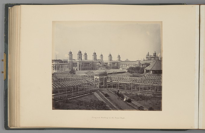 [Lucknow; Vinery and Buildings on the Kaiser Bagh]   from Indian Architecture and Scenery, Vol. 1