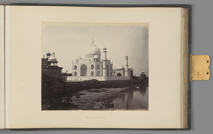 [Agra; The Taj from the River]   from Indian Architecture and Scenery, Vol. 1