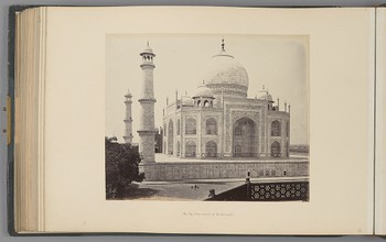 [Agra; The Taj, from corner of Quadrangle]   from Indian Architecture and Scenery, Vol. 1