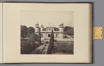 [Agra; Mausoleum of Prince Etmad - Dowlah, from the Gate]   from Indian Architecture and Scenery, Vol. 1