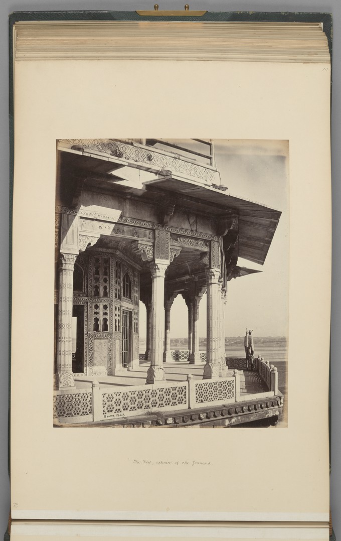 [Agra; The Fort, exterior of the Jennana]   from Indian Architecture and Scenery, Vol. 1