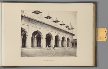 [Agra; Front of the Motee Musjid]   from Indian Architecture and Scenery, Vol. 1
