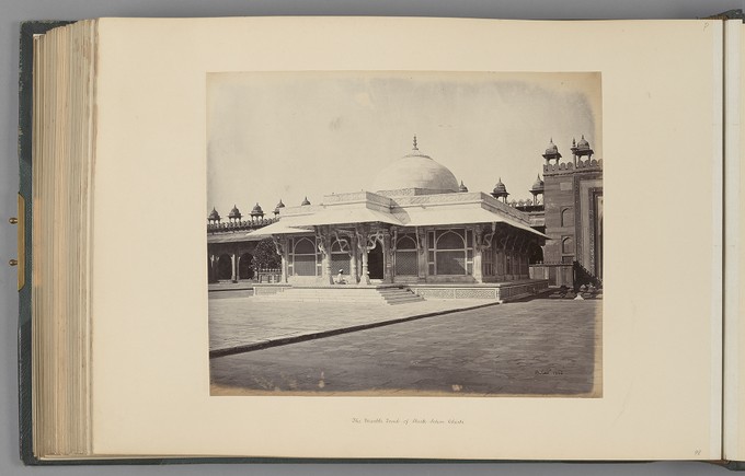 [Futtypore Sikri; The Marble Tomb of Sheik Salim Chisti]   from Indian Architecture and Scenery, Vol. 1