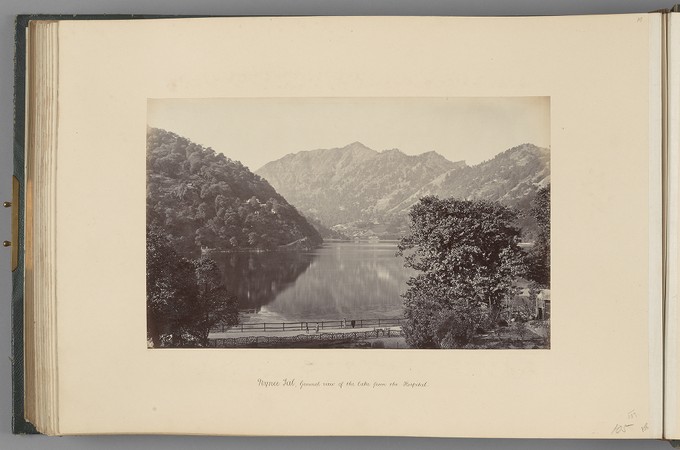 [Nynee Tal; General view of the lake from the Hospital]   from Himalayas