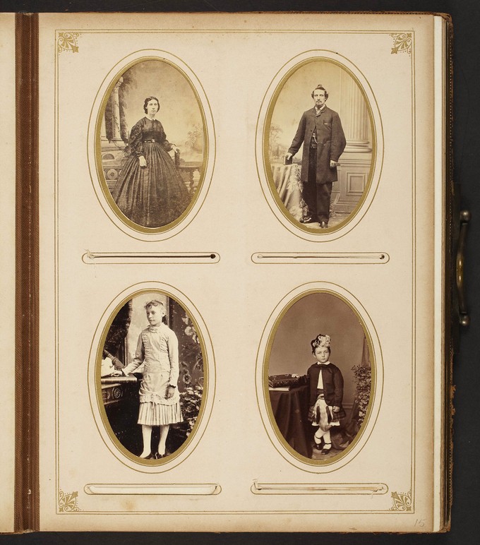 Page15 of the Peterkin Family (Theresa Bywater Peterkin) Album, contains 4 photographs
