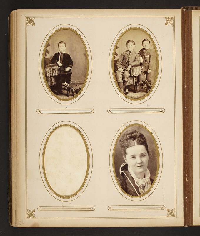 Page 26 of the Peterkin Family (Theresa Bywater Peterkin) Album, contains 3 photographs