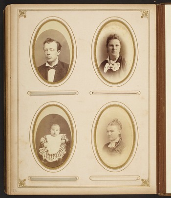Page 28 of the Peterkin Family (Theresa Bywater Peterkin) Album, contains 4 photographs