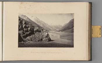 [The Chandra Valley from Choto Shigri; Chigri peaks in the far distance]   from Himalayas