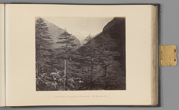Snowy Peaks near Gangootri, from Bhairamghati (Prize Photograph 1867)   from Himalayas