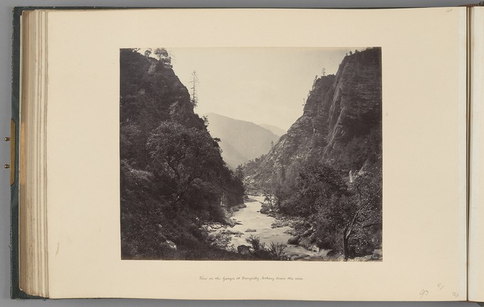 View on the Ganges at Dangully, looking up the river   from Himalayas