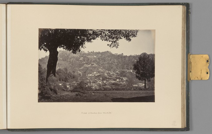 [Mussoorie; A peep of Landour from "Woodville"]   from Himalayas