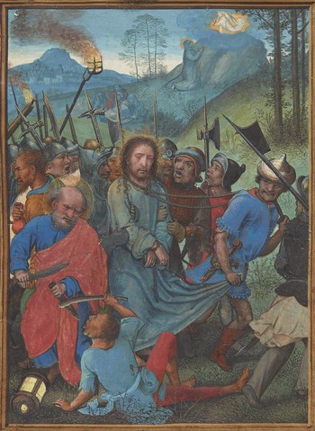 Miniature from a Prayer Book: The Arrest of Christ with the Agony in the Garden
