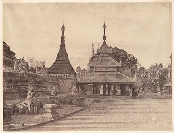 Rangoon. Side View of East Tazoung (Shwe Dagon Pagoda)
