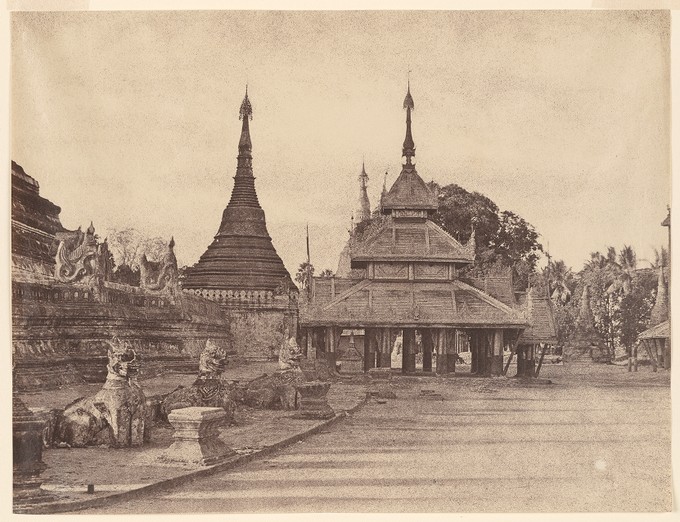 Rangoon. Side View of East Tazoung (Shwe Dagon Pagoda)