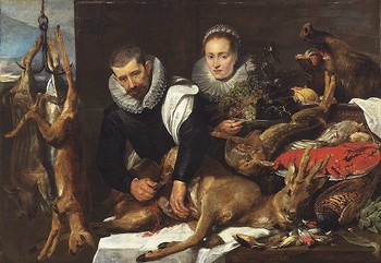 Evisceration of a Roebuck with a Portrait of a Married Couple