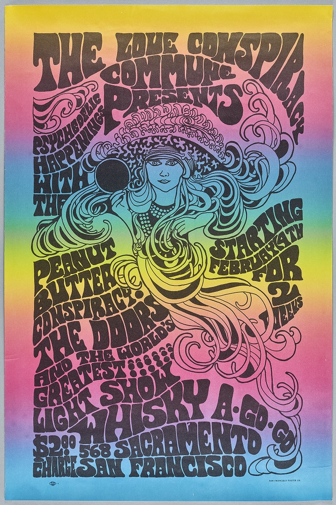 The Love Conspiracy Commune Presents Psychedelic Happenings, Peanut butter Conspiracy, The Doors, Feb 4-18, Whiskey A Go-Go in San Francisco