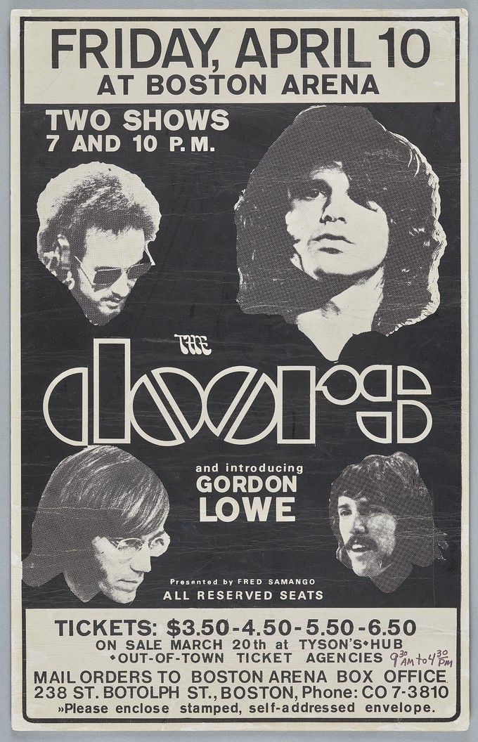 The Doors, April 10, Boston Arena, Boston MA